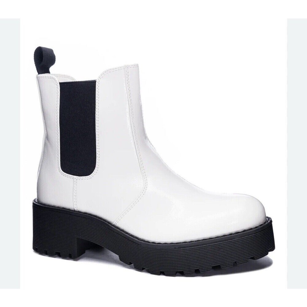 New Dirty Laundry Montana Patent White Boots Women’s 8